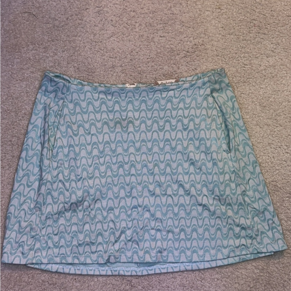 Altar'd State Blue A-Line Mini Skirt